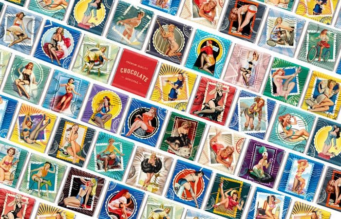 Шоколад коллекционный 1000х5г «Девушки ретро» молочный 3