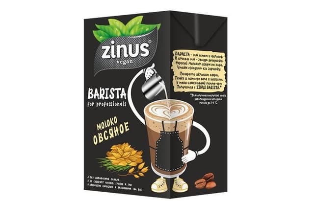 ZINUS - Овсяный напиток «BARISTA» 1л (1,8%) в упаковке по 12шт.