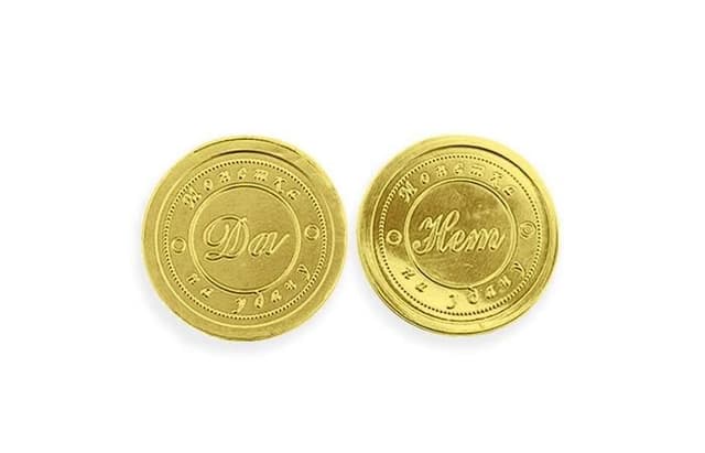 Шоколадные медали 6г с логотипом заказчика [молочный 32% или горький 60%]