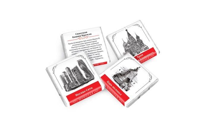 Шоколад коллекционный 1000х5г «Москва» горький серебро 3