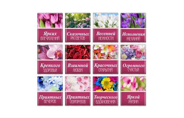 Шоколад к 8 марта "Тюльпаны" 330х10г молочный серебро
