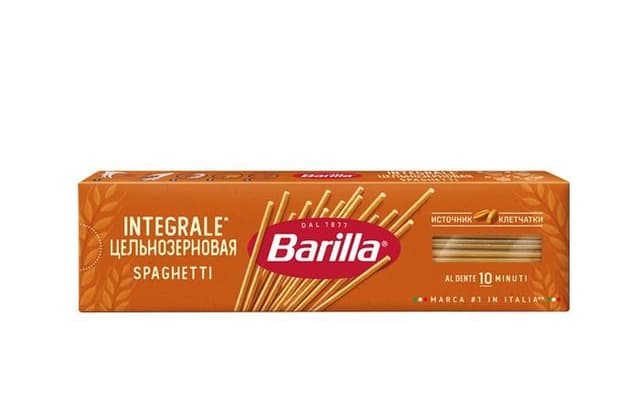 Barilla (БАРИЛЛА) – цельнозерновые Спагетти (SPAGHETTI INTEGRALE №5), 500г в коробках по 24 штук