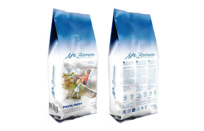 Mr.Brown «Papa Rich» кофе в зернах 1кг 2