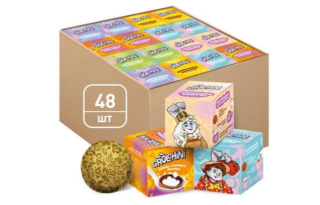 Шоколадные шары с маршмеллоу 28г «Crolchini» в коробках по 48 штук