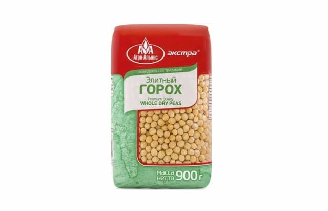 Агро-Альянс – горох элитный 900г в упаковке по 12 штук