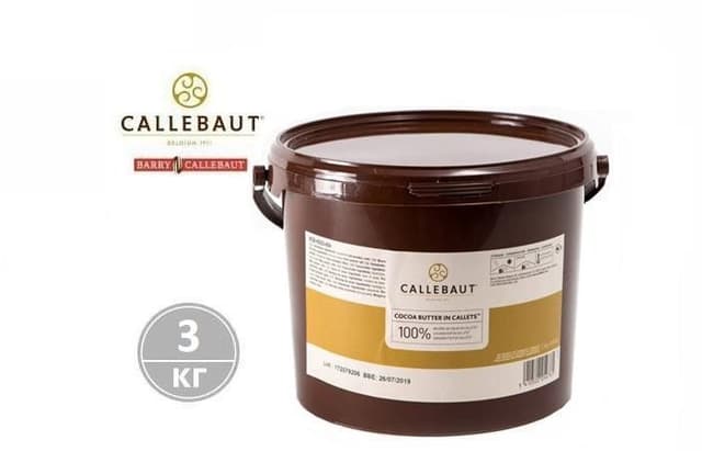 (Ч/З) Callebaut - Масло-какао в галетах (каплях) NCB-HDO3-654, 3кг в коробке по 4шт.