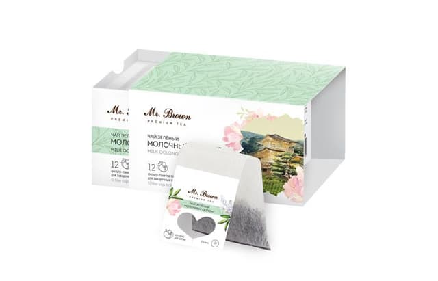 Чай в пакетиках для чайника «Mr.Brown» молочный улун(оолонг) 12х4г в коробках по 5 пачек