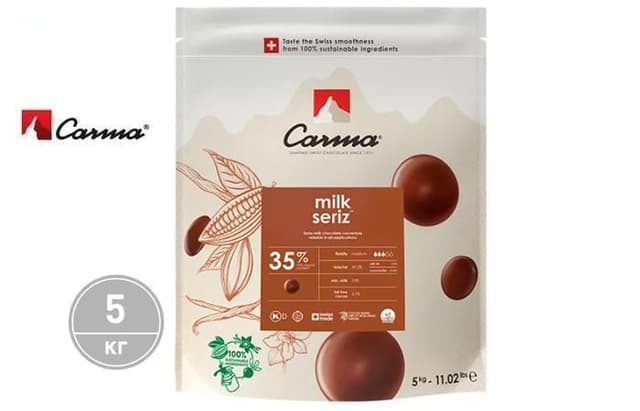 Carma – Молочный шоколад Carma Milk Seriz 35% какао (CHM-N025SERIE6-Z72) 5кг
