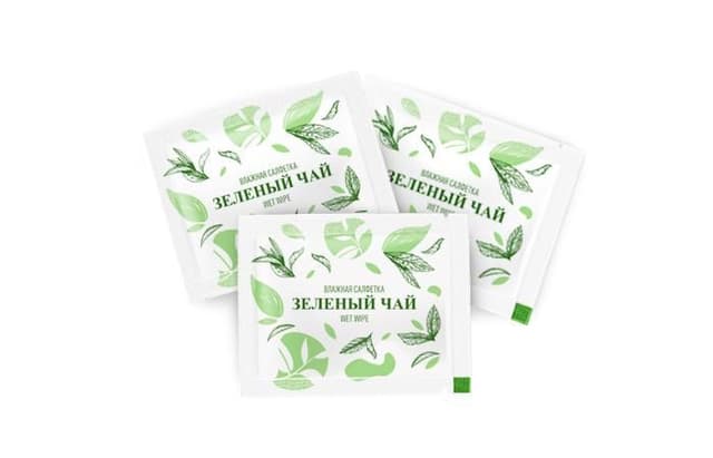 Салфетка влажная с ароматом «зеленый чай» в коробках по 1000 штук