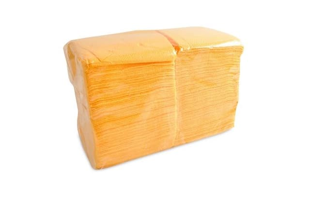 Салфетка бумажная 24х24 желтая однослойная (400шт/упаковка, 4800/коробка)