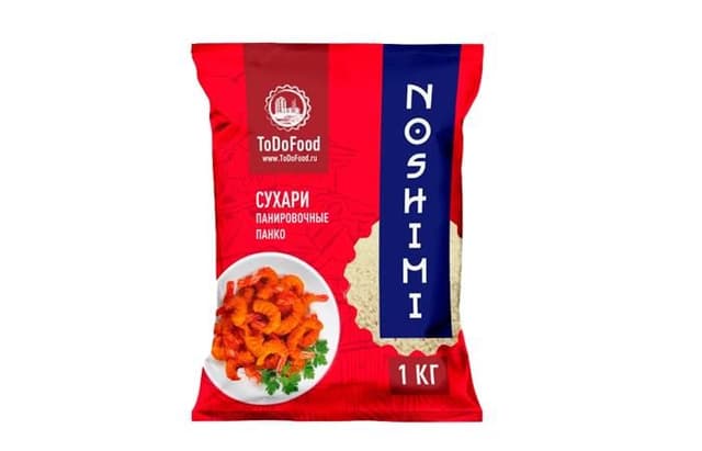 Сухари панировочные «Панко» 1кг (мелкая фракция 2-4 мм), в коробке по 10шт., РФ
