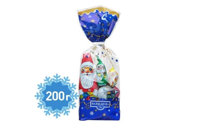 Новогодний шоколадный набор «Дед Мороз» 200г в коробках по 14 штук