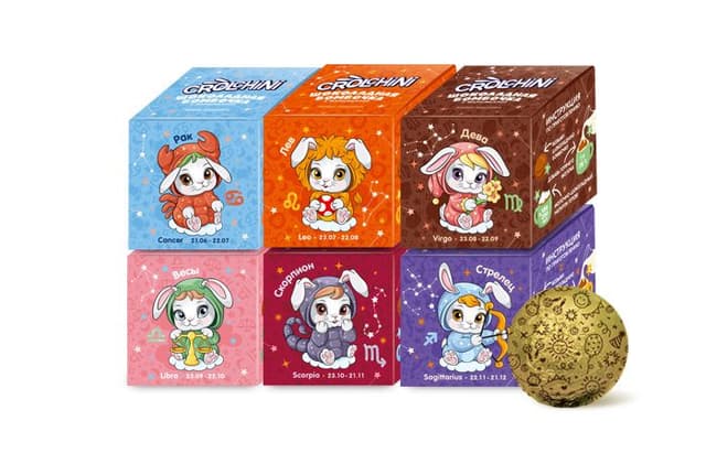 Набор шоколадных шаров с маршмеллоу 6х28г Crolchini Зодиак №2