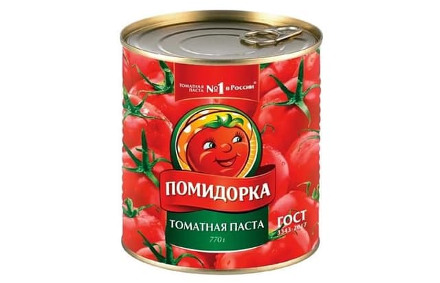 Томатная паста "Помидорка" 770г ж/б с ключом ГОСТ 3343-2017 [коробка 6 штук]