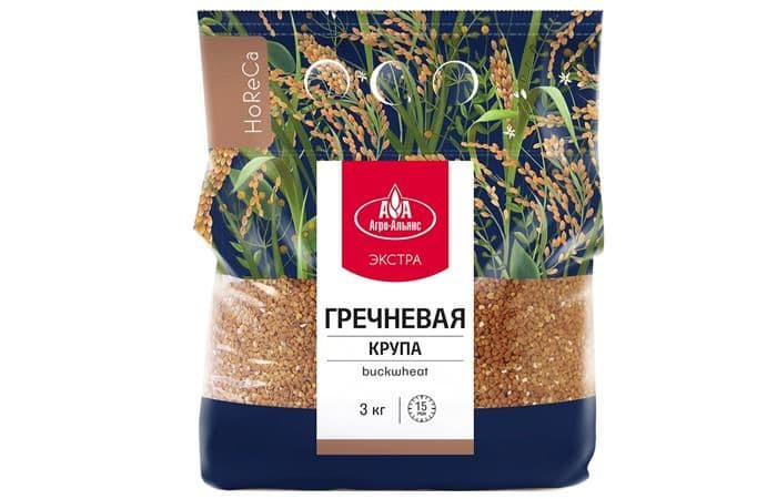 Агро-Альянс – гречка элитная «HoReCa»3кг [коробка 4 штуки] 1