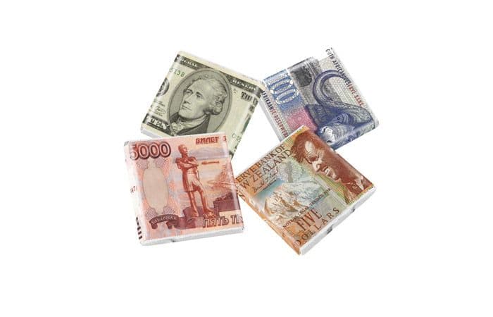 Шоколад коллекционный «Валюты мира» 100х5г молочный, серебро 2