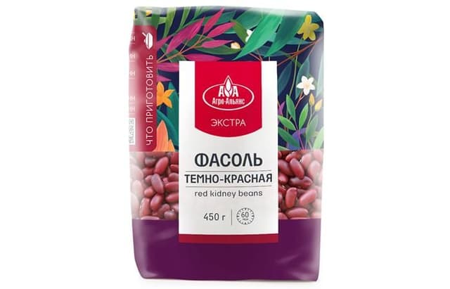 Агро-Альянс – Фасоль красная элитная Экстра 450г в упаковке по 8 штук