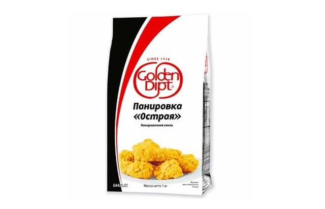 KERRY – Панировочные сухари "GOLDEN DIPT"/Панировка "Острая", 1кг, РОССИЯ, в коробке по 10шт.