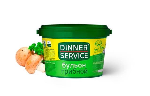 DINNER SERVICE – Бульон Грибной сухой в пластиковых банках по 2кг