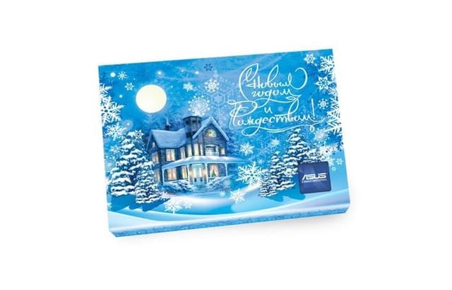 Новогодний шоколадный набор «Пенал» из 24 шоколадок 5г [120г] коробка «Избушка» шоколад с логотипом клиента