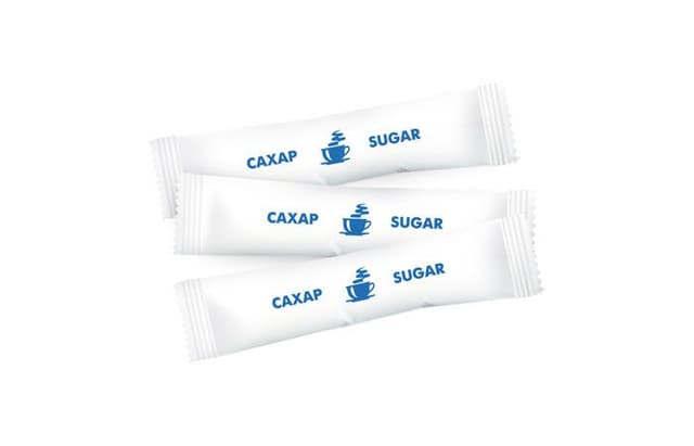 Сахар порционный стик 15г стандартный дизайн [коробка 10кг]