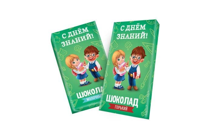Шоколад к празднику 1 сентября "Ботаник" 140х27г молочный 1