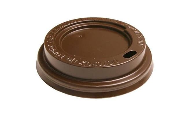 Крышка для горячих напитков 80 мм, (коричневая) в коробке 1000 ш