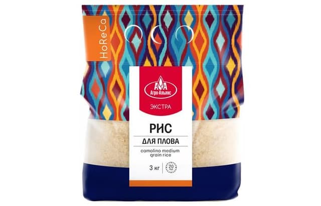 Агро-Альянс – Рис для плова (4х3,0) "HoReCa", 3кг, в коробке по 4 штуки