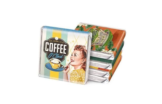 Шоколад коллекционный «Coffee Story» 250х5г молочный в коробках по 1000 штук