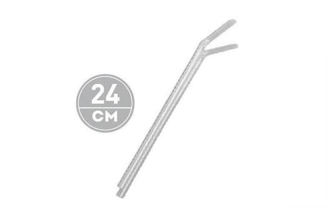 Трубочки для коктейлей, гофра, прозрачные, 24см, D=5мм, пластик, упаковка 250шт.