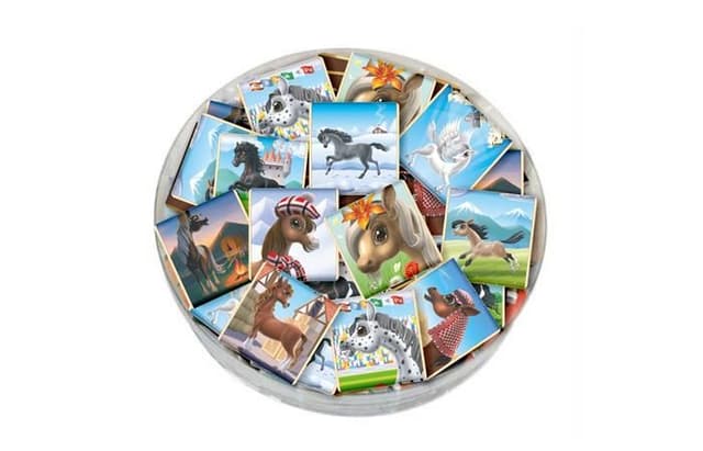 Шоколад коллекционный «Лошадки» 100х5г молочный, золото