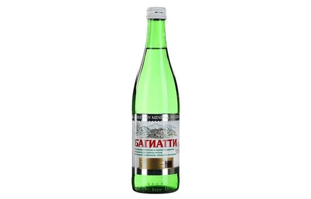 (Ч/З) Багиатти - минеральная лечебно-столовая газ.вода 0,5л, стекло, в упаковке по 20 шт