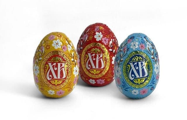 Пасхальные шоколадные яйца в тубах по 18 штук [коробка 72 штуки]