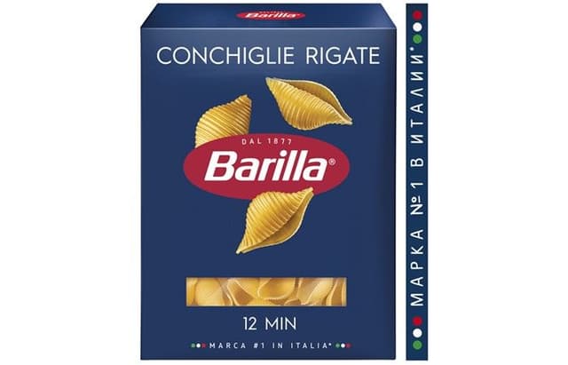 БАРИЛЛА – Конкилье Ригате (Barilla CONCHIGLIE RIGATE COLLEZIONE №93) 450г в коробках по 12 штук