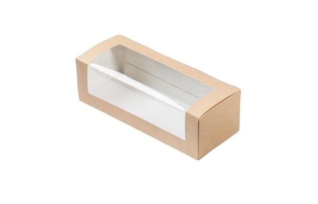 Упаковка бум. OSQ Baguette box 260х80х60мм, крафт с окн., (250шт/упак)