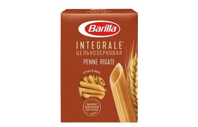 Barilla (БАРИЛЛА) – цельнозерновые ПЕННЕ РИГАТЕ (PENNE RIGATE INTEGRALE ) 450г, РФ, в коробках по 14 штук