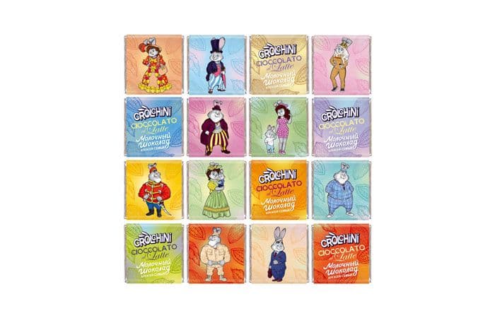 Шоколад коллекционный «Crolchini» 100х5г молочный 2
