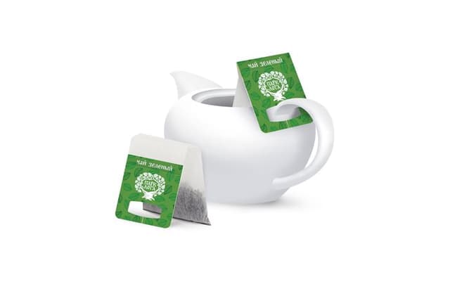 Чай листовой в пакетиках 4г с картонным ярлыком с логотипом заказчика