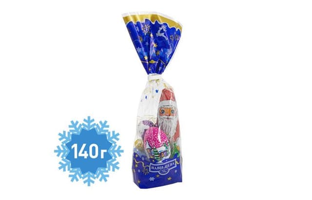 Новогодний шоколадный набор «Дед Мороз» 140г в коробке [ecom]