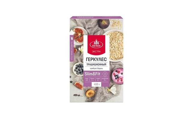 Агро-Альянс – Хлопья геркулес (12х0,4) "АА Экстра-2" 400г, в коробке по 12шт.