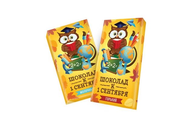 Шоколад к празднику 1 сентября "Ученый Филин" 140х27г