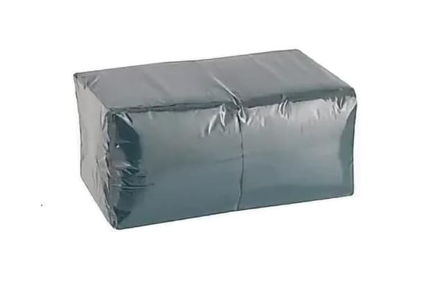 Салфетка бумажная 24х24 темно-зеленая однослойная (400шт/упаковка, 7200/коробка)