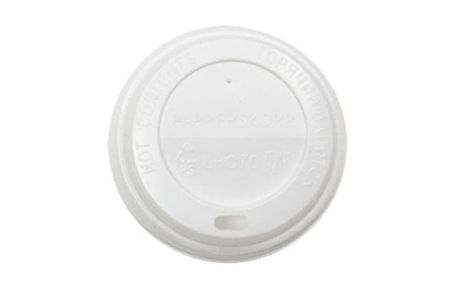 Крышка для стаканов D=80 мм (под 200-250 мл) белая с клапаном по 100 шт.