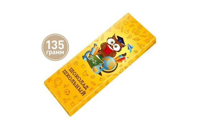 Шоколадный набор «Школьный» 135г из 5 молочных шоколадок 27г