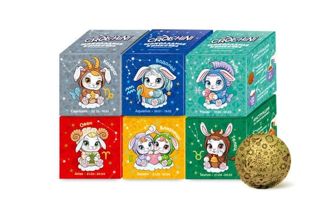 Набор шоколадных шаров с маршмеллоу 6х28г Crolchini Зодиак №1