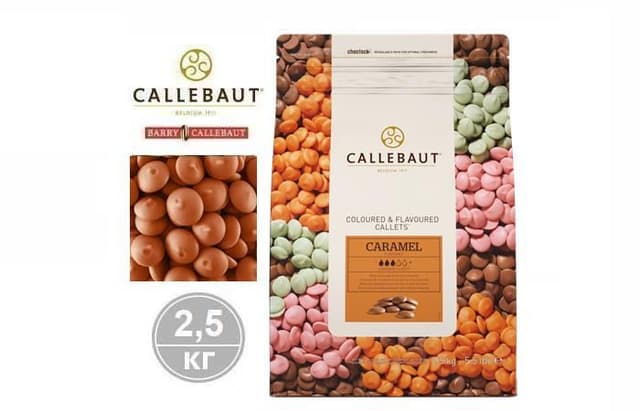 Callebaut - Шоколад молочный 31,1% какао с настоящей карамелью CHF-N3438CARE4-U70 2,5кг в коробке по 4шт.