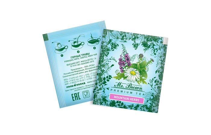 Mr.Brown - чай пакетированный «Горные травы» 300х2г в конверте 1