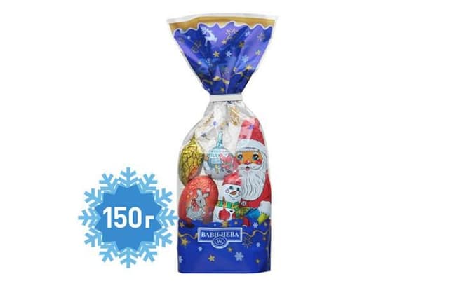 Новогодний шоколадный набор «Дед Мороз» 150г в коробке [ecom]