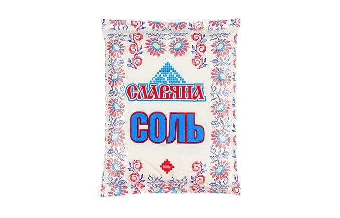 Соль «Славяна» пищевая помол №1 1кг в упаковке 30шт. 1