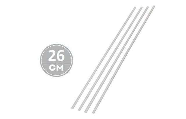 Трубочки для коктейлей, прямые, прозрачные, 26см, D=4мм, в упаковке по 1000шт.